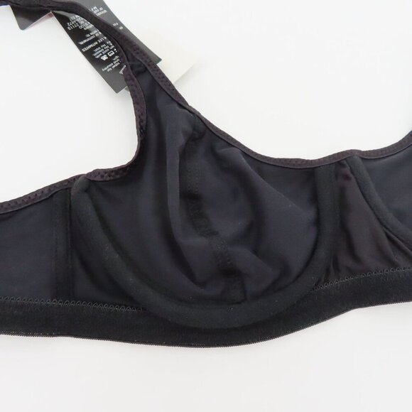 Vintage Barely There 36B Style 4328 Solid Black Underwire Microfiber Bra NEW NWT - Picture 10 of 15